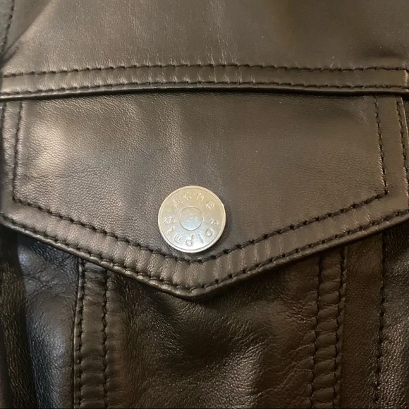 ACNE Studios Black Lamb Leather Jacket Size 38 or US 6